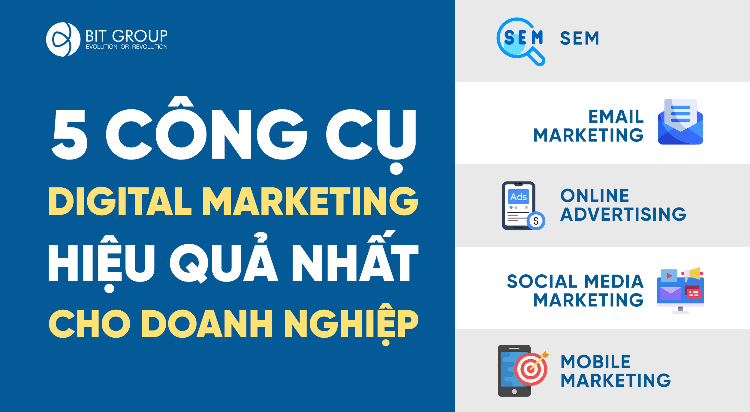 5 CÔNG CỤ DIGITAL MARKETING HIỆU QUẢ