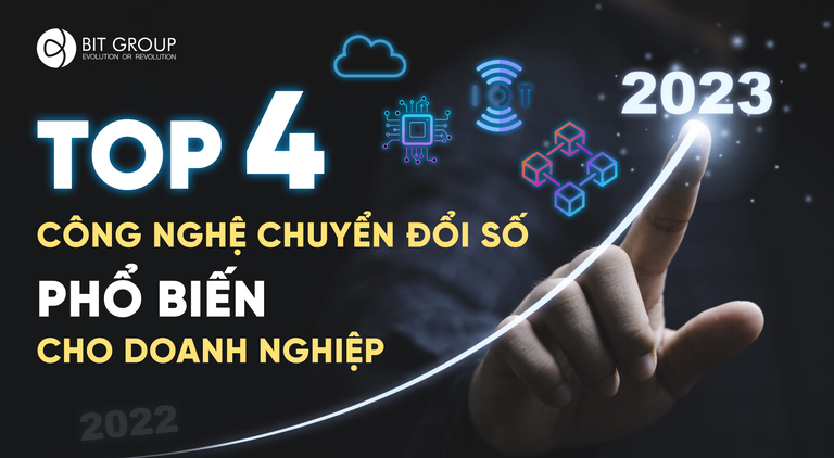 TOP 4 CÔNG NGHỆ CHUYỂN ĐỔI SỐ PHỔ BIẾN CHO DOANH NGHIỆP NĂM 2023